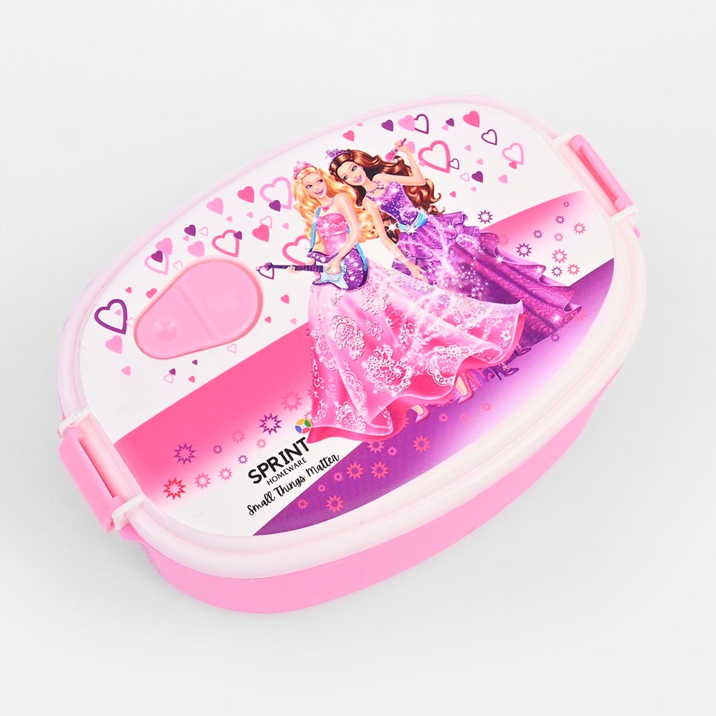Sprint Homewear Lunch Box With Extra Mini Box & Spork Crockery RAM Pink Barbie 