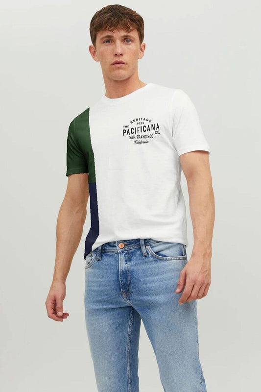 Polo Republica Men's Pacificana Printed Contrast Panel Tee Shirt
