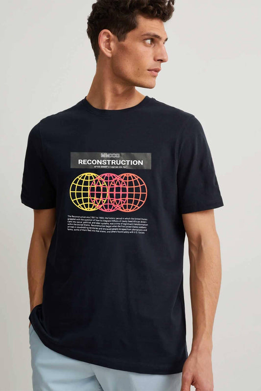 Polo Republica Men's Reconstruction Printed Short Sleeve Tee Shirt Men's Tee Shirt Polo Republica 