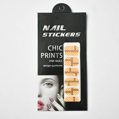 Chic Prints Women's Nail Stickers - Pack Of 12 Health & Beauty SRL D11 