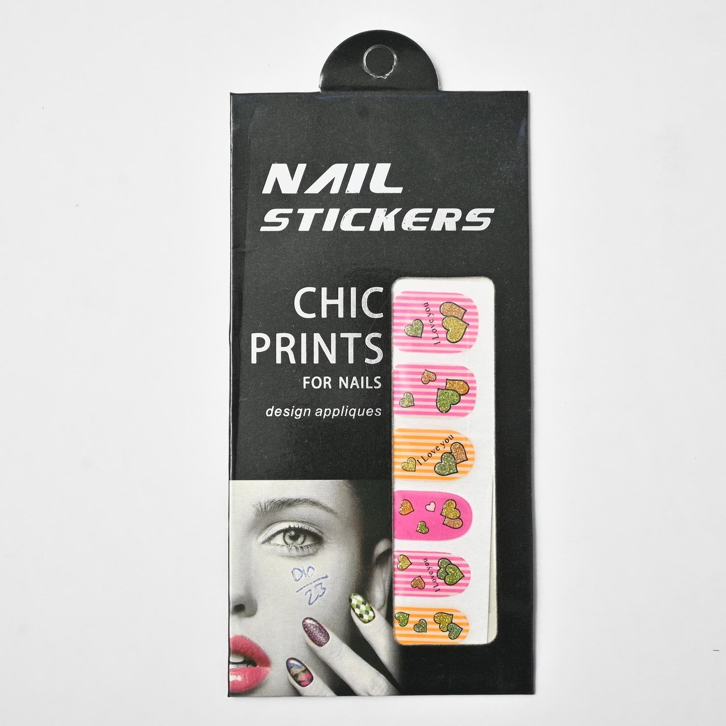 Chic Prints Women's Nail Stickers - Pack Of 12 Health & Beauty SRL D10 
