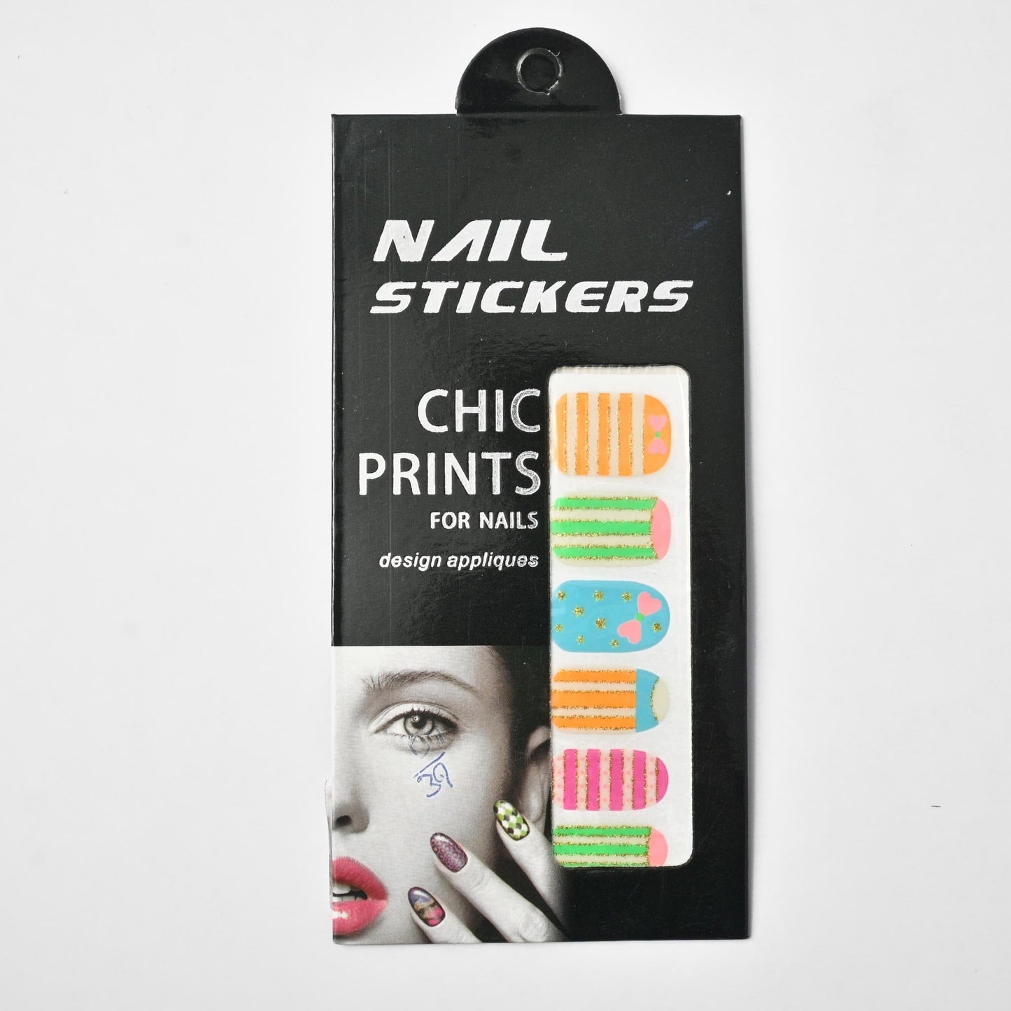 Chic Prints Women's Nail Stickers - Pack Of 12 Health & Beauty SRL D7 