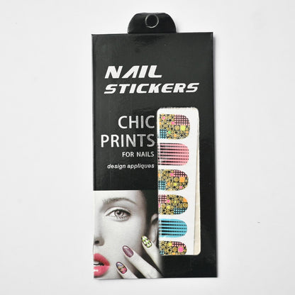 Chic Prints Women's Nail Stickers - Pack Of 12 Health & Beauty SRL D3 