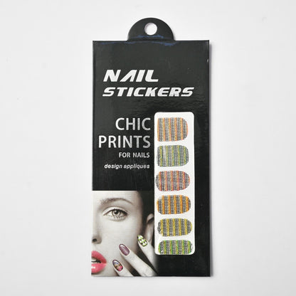 Chic Prints Women's Nail Stickers - Pack Of 12 Health & Beauty SRL D2 
