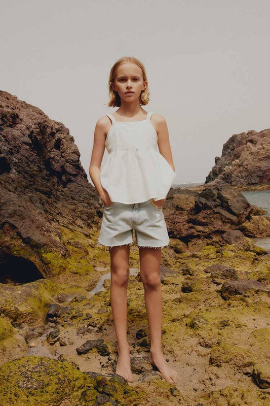 MNG Girl's Raw Bottom Minor Fault Denim Shorts