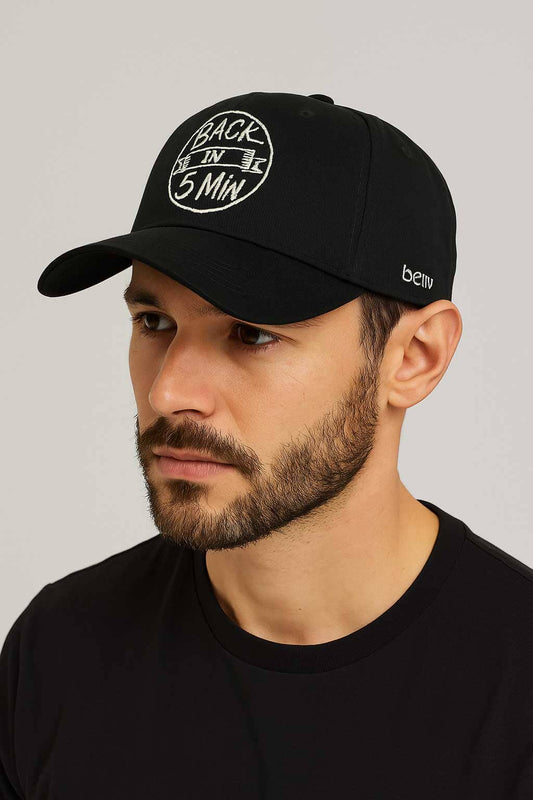 Men's Back In 5 Min Embroidered P-Cap