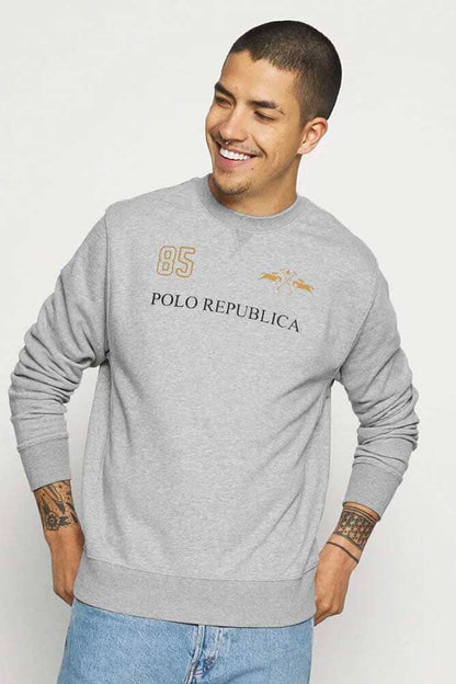 Polo Republica Men's Double Pony 85 Printed Fleece Sweat Shirt