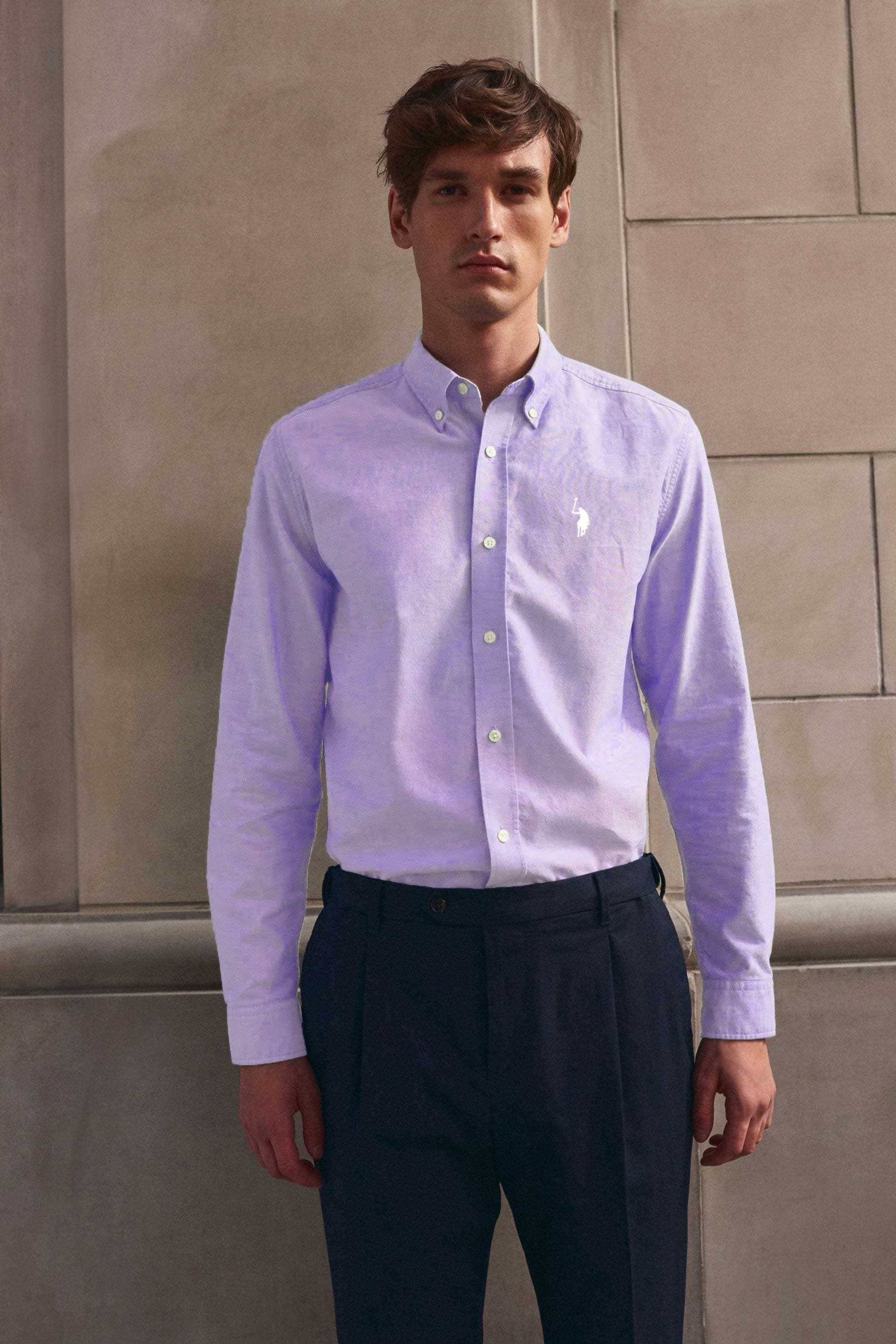 Polo Republica Men's Signature Pony Embroidered Solid Casual Shirt Men's Casual Shirt Polo Republica 