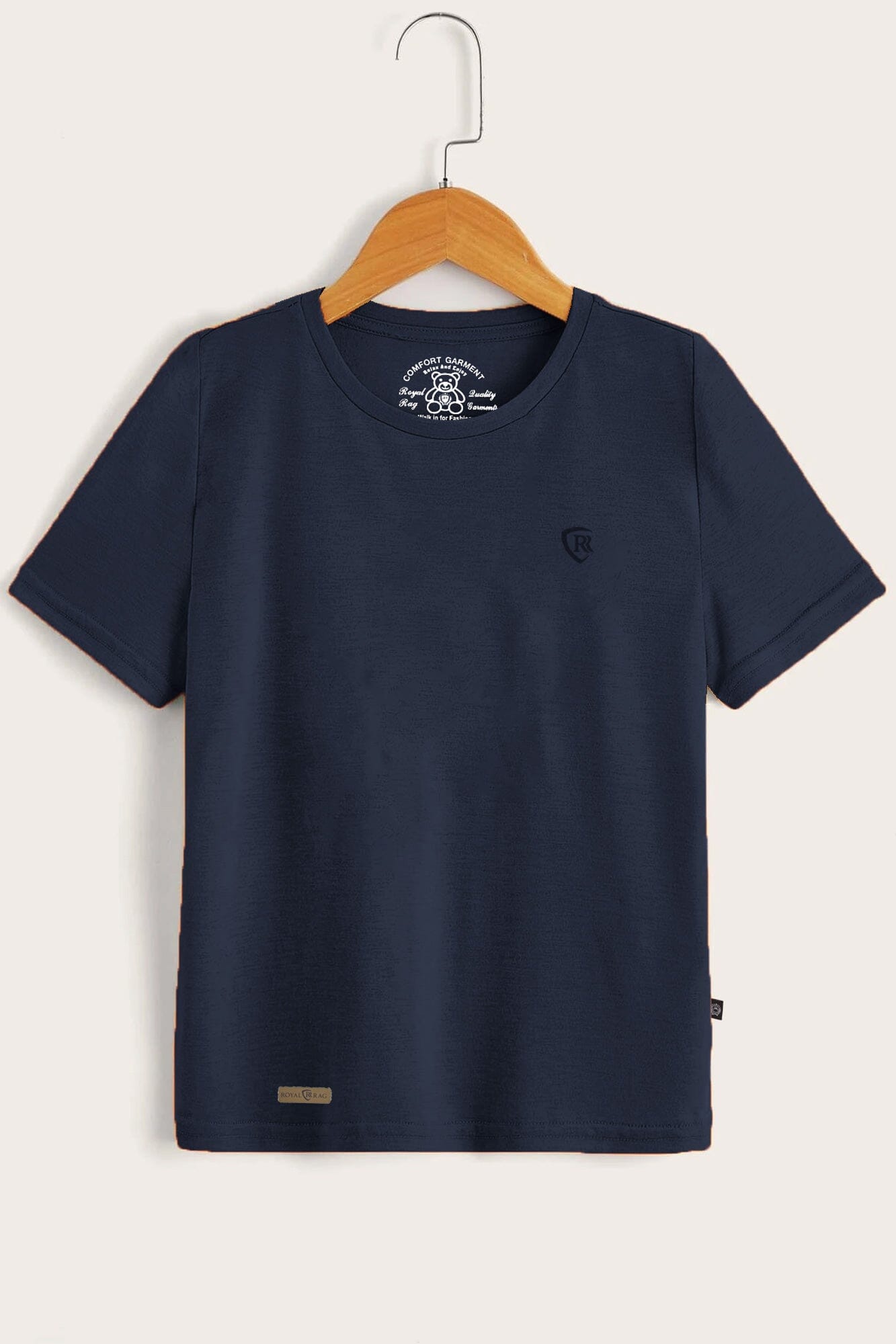 RR Kid's Logo Printed Short Sleeve Tee Shirt Boy's Tee Shirt Usman Traders Navy 2-3 Years 