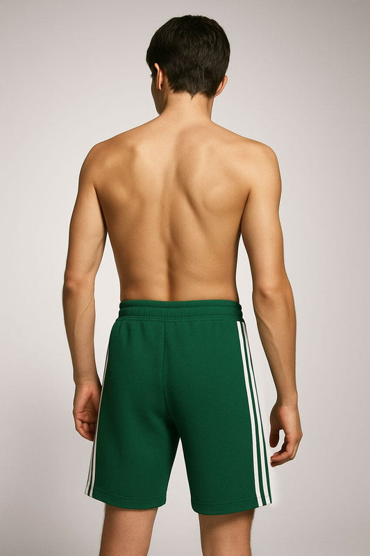 Men's Contrast Side Striped Pique Shorts