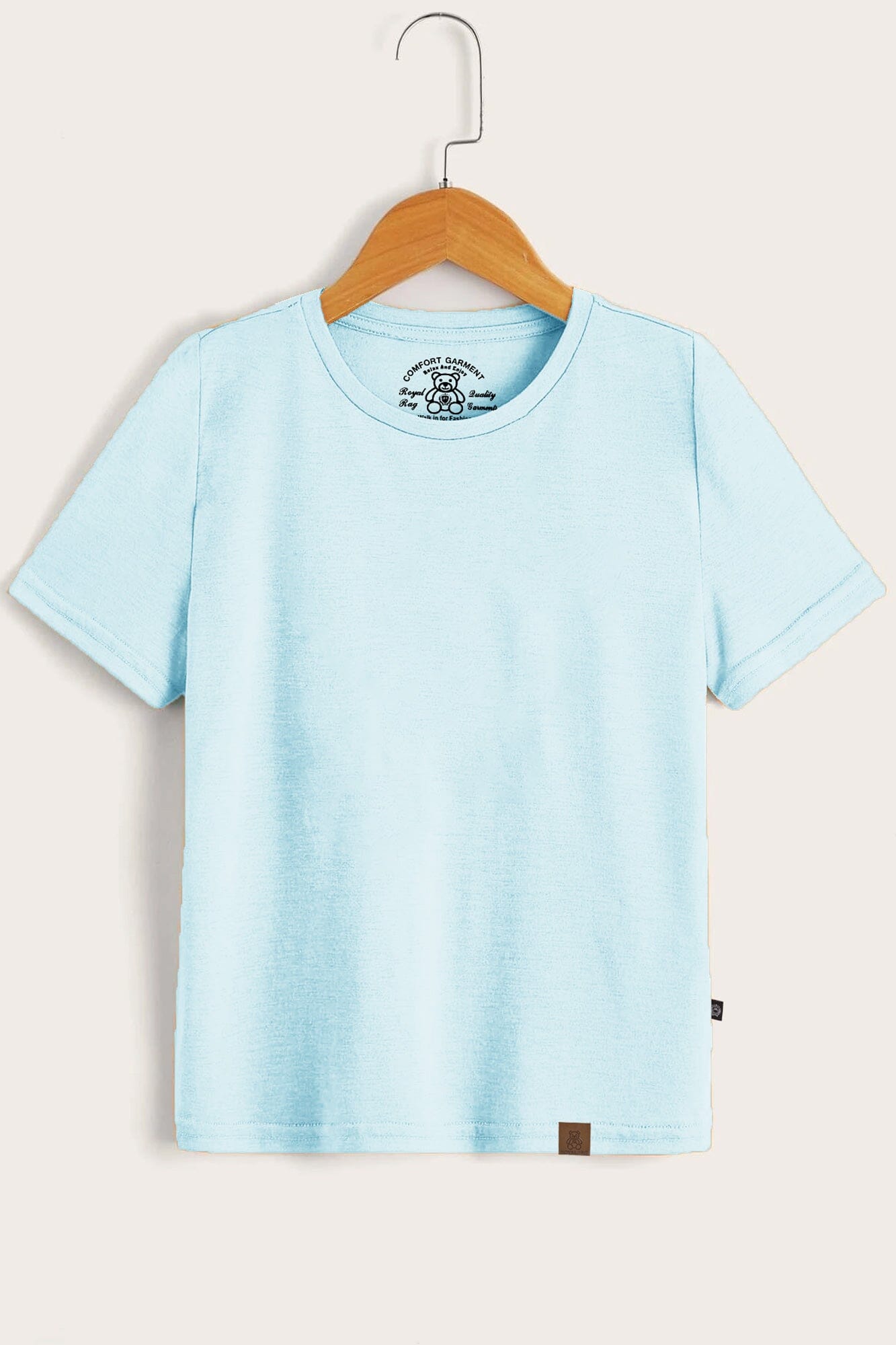 RR Comfort Kid's Solid Design Short Sleeve Tee Shirt Boy's Tee Shirt Usman Traders Sky 2-3 Years 