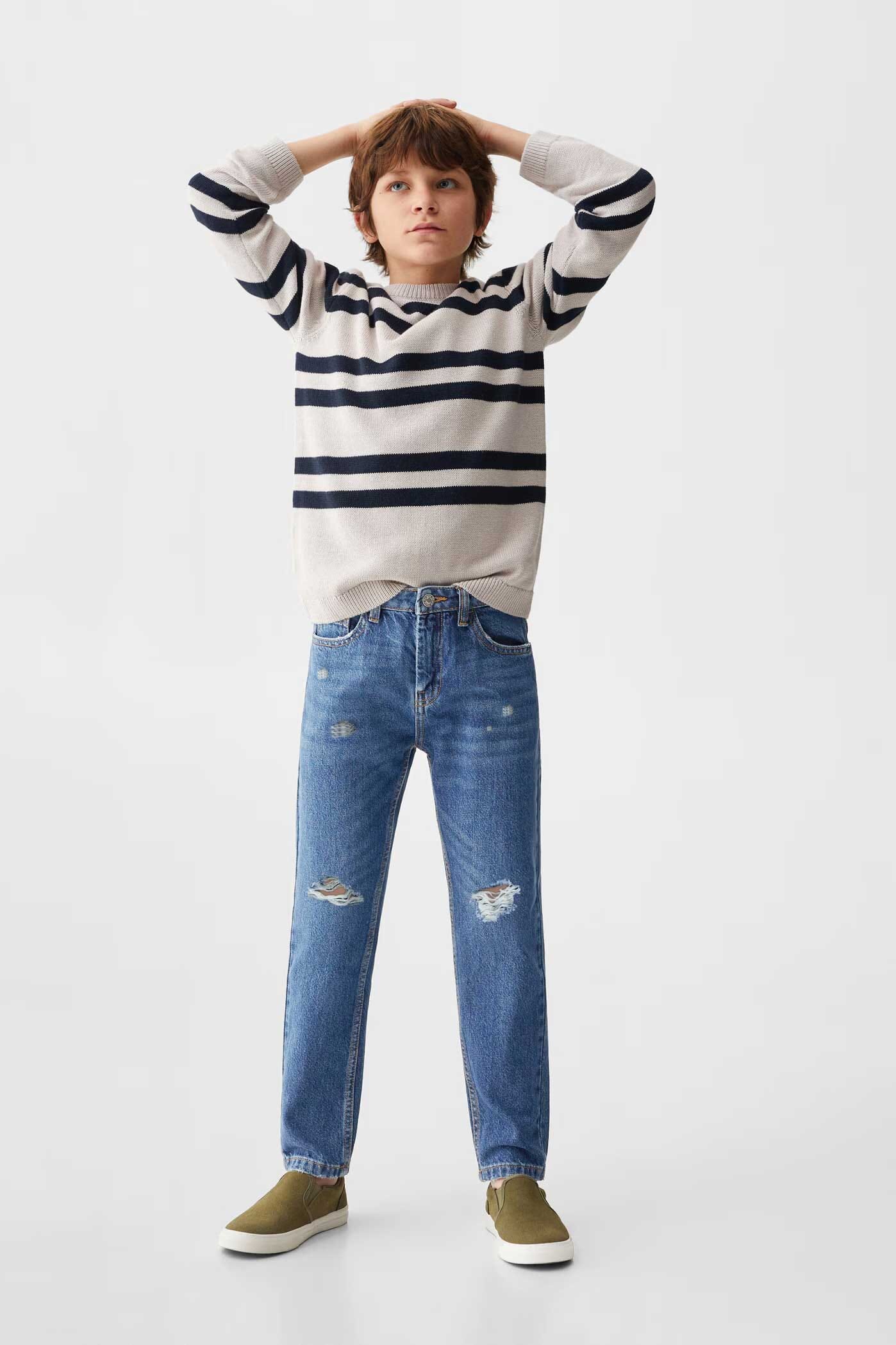 TN Boy's Regular Fit Distressed Denim