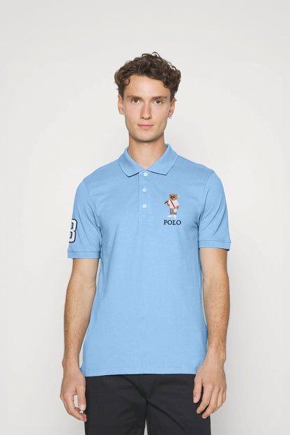 Polo Republica Men's Bear & 8 Polo Embroidered Short Sleeve Polo Shirt Minor Fault Polo Republica 