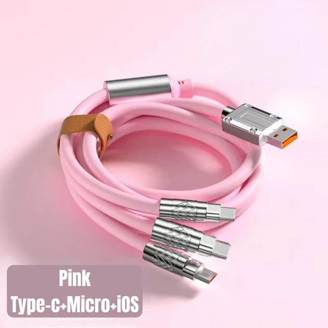Three-in-One Mobile Phone Charging Cable Suitable For Apple and Android and TYPE-C