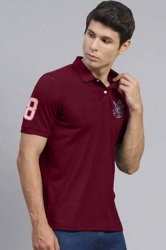 Polo Republica Men's Crest & 8 Embroidered Short Sleeve Polo Shirt