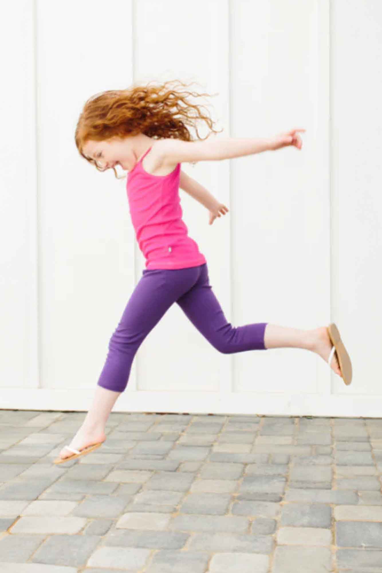 T2 Girl's Hague Solid Design Leggings