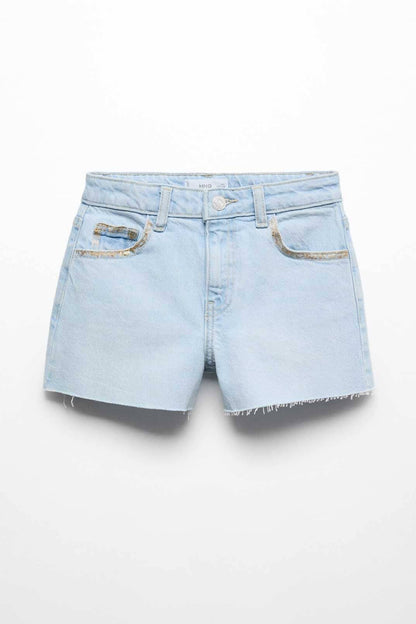 MNG Girl's Raw Bottom Denim Shorts
