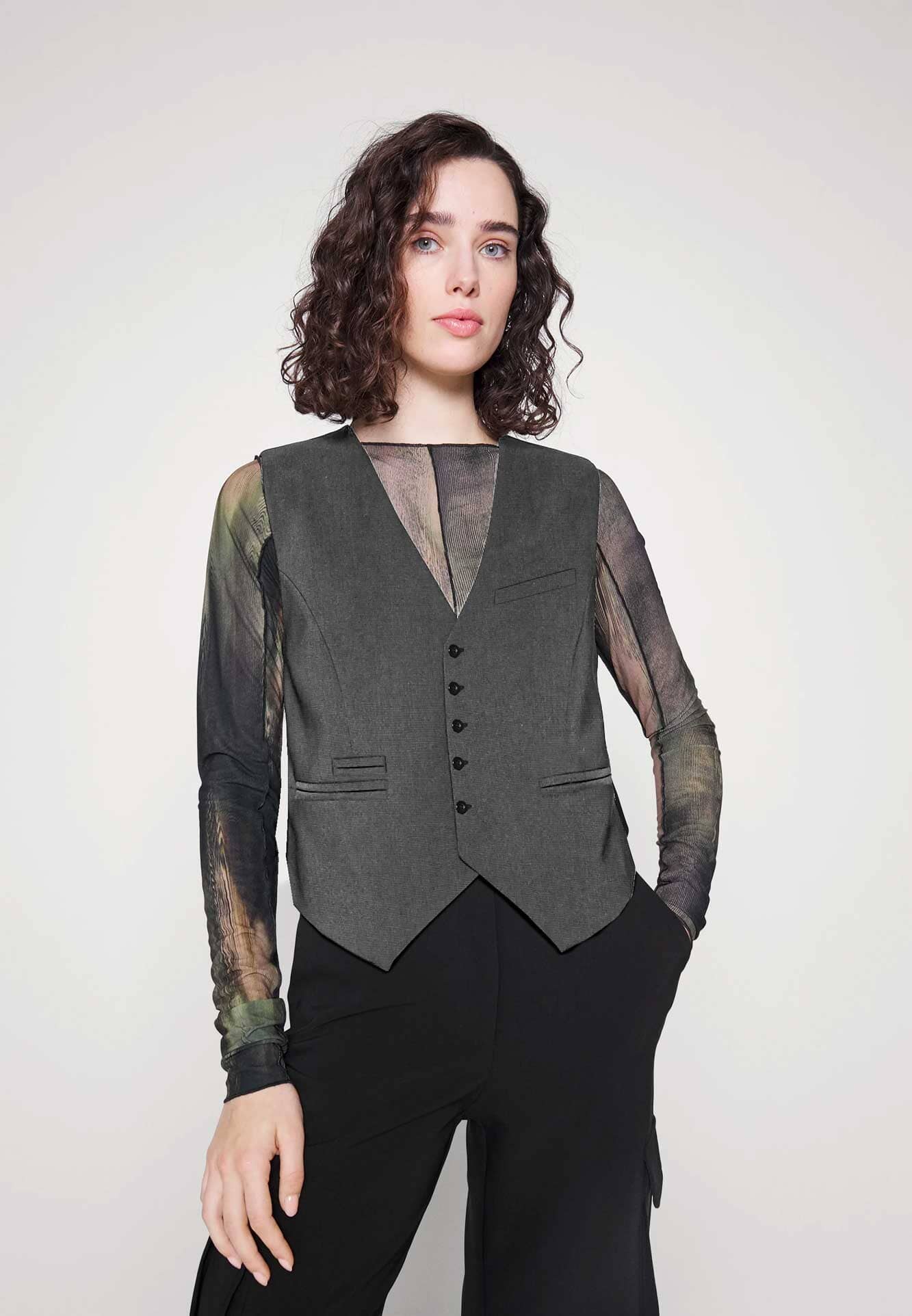 HM Women's Boras Slim Fit Design Waist Coat Women's Waistcoat First Choice XS-42 