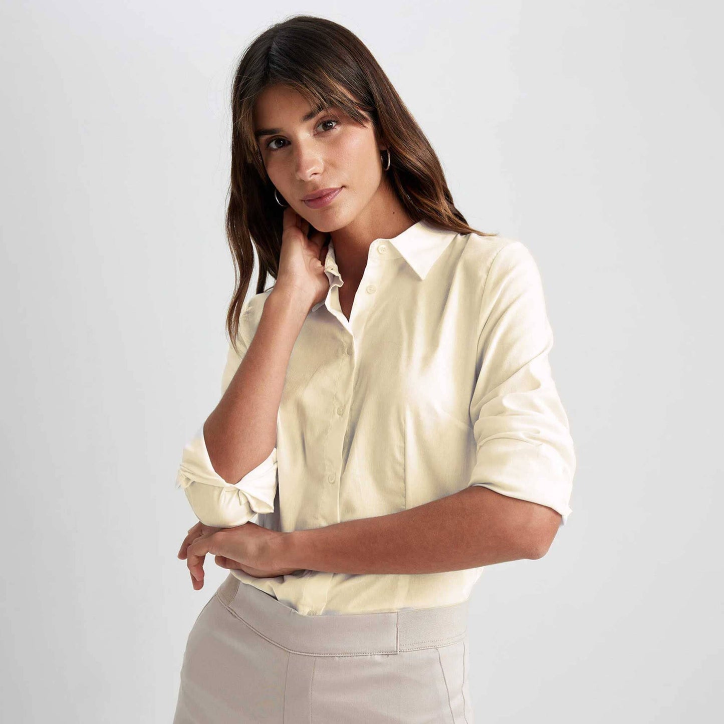 HM Women’s Elbag Long Sleeves Casual Shirt Women's Casual Shirt CWE 