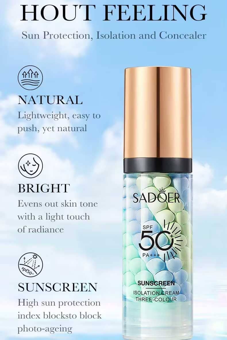 Sadoer SPF 50+ PA+++ Three Color Sunscreen Isolation Cream