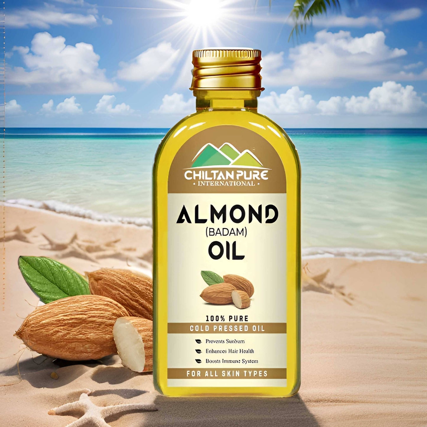 Chiltan Pure Sweet Almond Oil – Treats Acne, Dark Spots & Damaged Scalp - 140ml Health & Beauty CNP 