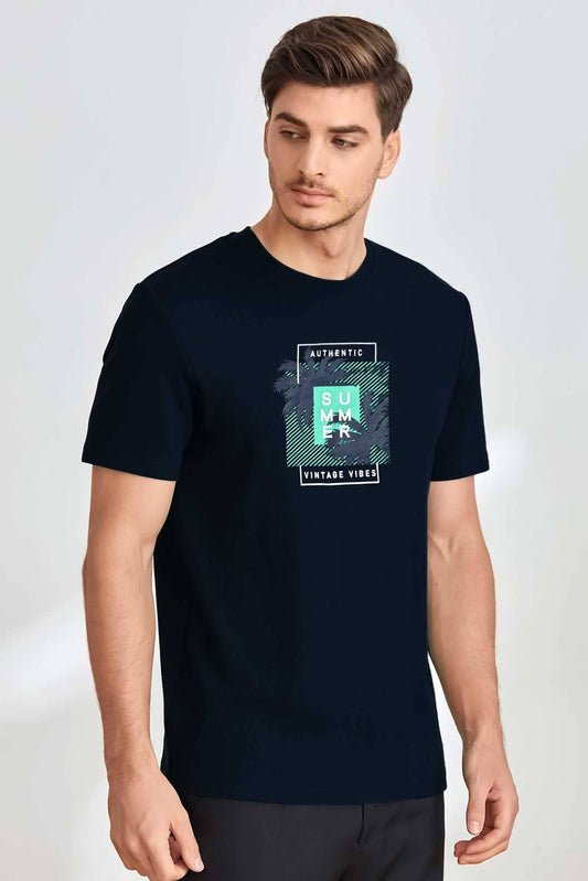 Polo Republica Men's Authentic Summer Printed Crew Neck Tee Shirt