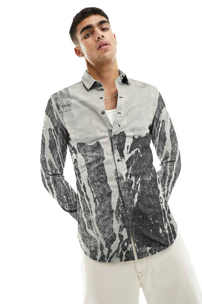 JC Men's Dye Style Denim Casual Shirt