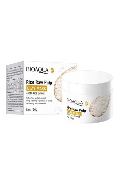 Bioaqua Rice Raw Pulp Clay Mask - 50g