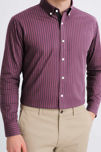 Eternity Men's Slim Fit Striped Casual Shirt