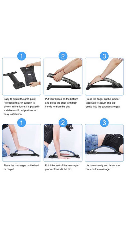Magic Back Support Lumber Back Pain Relief Stretching Device Health & Beauty MHJ 