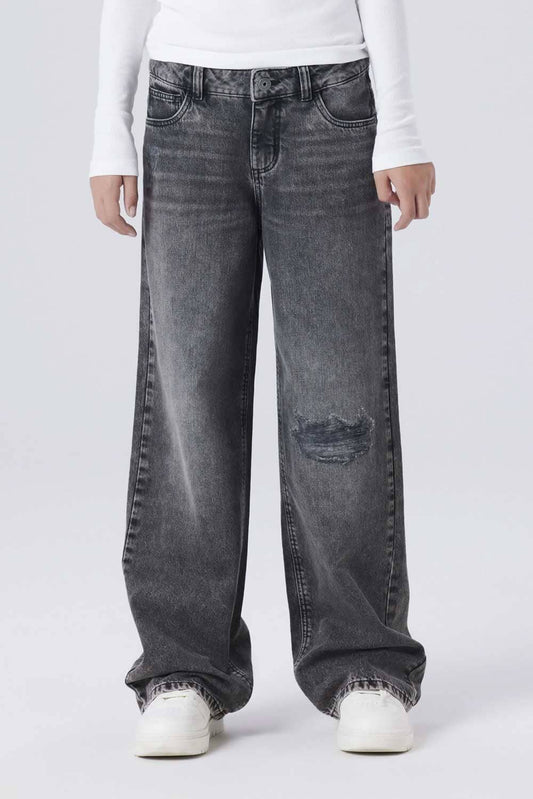 TS Girl's Distressed Wide Leg Denim