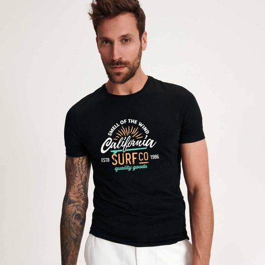 Polo Republica Men's California Printed Short Sleeve Tee Shirt