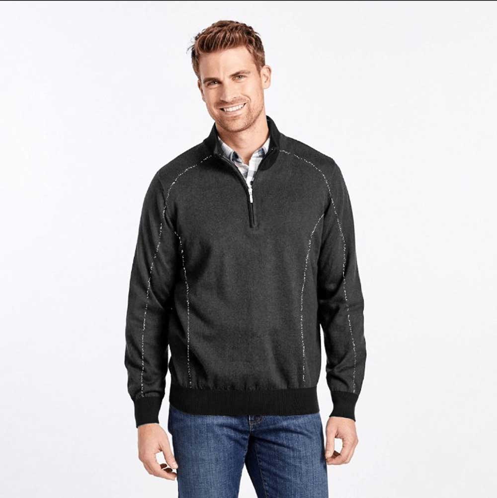 Men's 1/4 Zipper Exquisite Fleece Sweatshirt Men's Sweat Shirt Image 