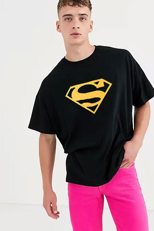 Richman Men's Superman Printed Short Sleeve Minor Fault Tee Shirt