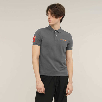 Polo Republica Men's Double Pony & Polo 3 Embroidered Short Sleeve Polo Shirt Men's Polo Shirt Polo Republica Graphite S 