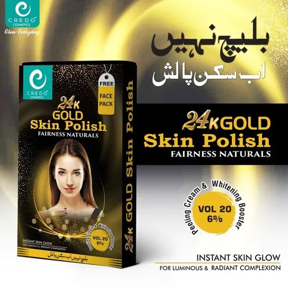 Credo 24K Gold Skin Polish Fairness Naturals With Free Face Pack Health & Beauty Credo Cosmetics 