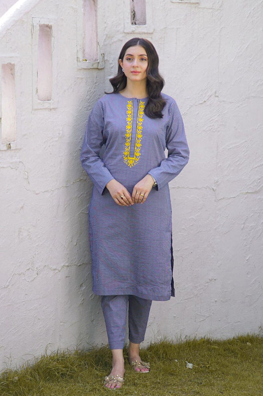 East West By Polo Republica Embroidered 2pc Stitched Suit Women's Stitched Suit East West XS 