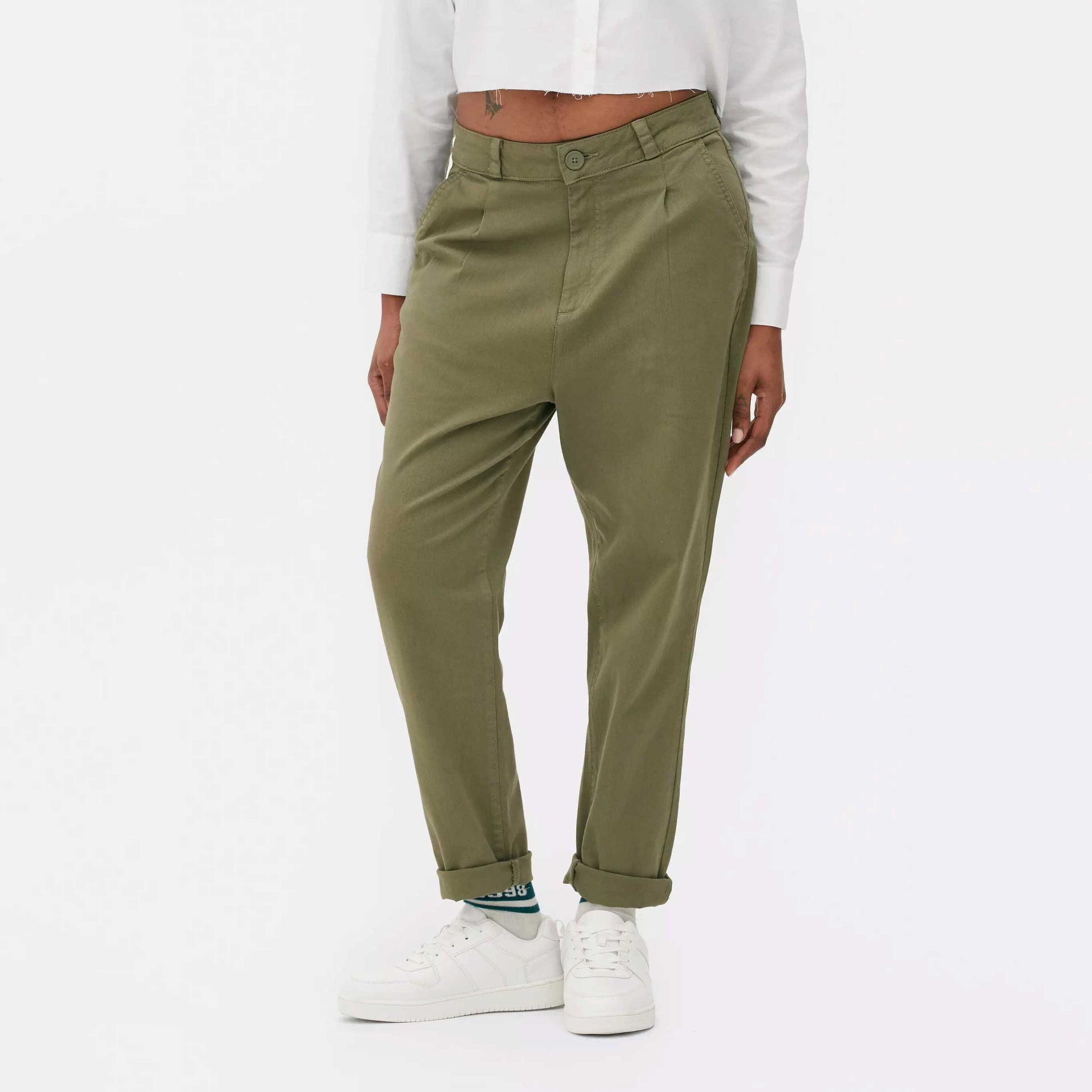 Women's High Rise Mom Fit Straight Fit Minor Fault Pants Women's Denim SNR Olive 24 28