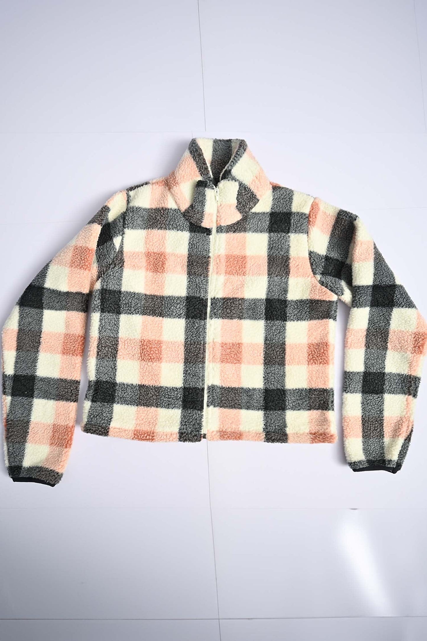 Polo Republica Women's Check Design Polar Fleece Zipper Jacket Women's Jacket Polo Republica Pink S 