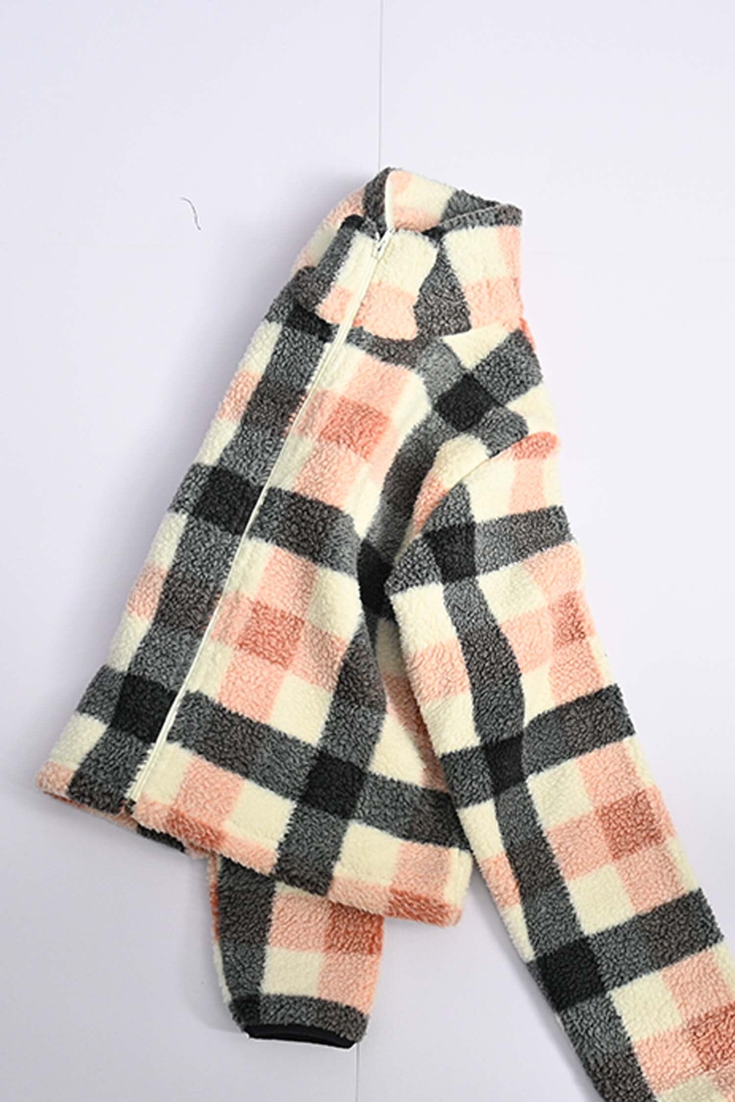 Polo Republica Women's Check Design Polar Fleece Zipper Jacket Women's Jacket Polo Republica 