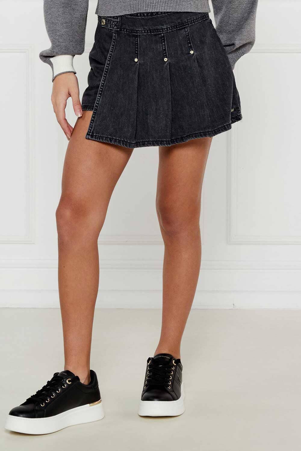 GS Girl's Denim Pleated Skort