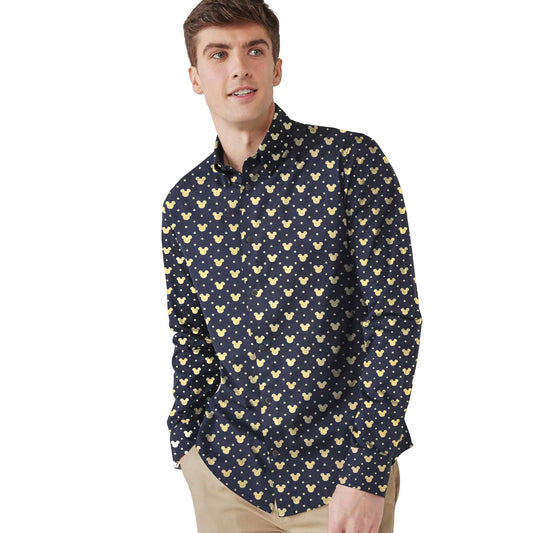 New Fashion Men's Star Printed Smart Fit Casual Shirt Men's Casual Shirt First Choice Navy S 