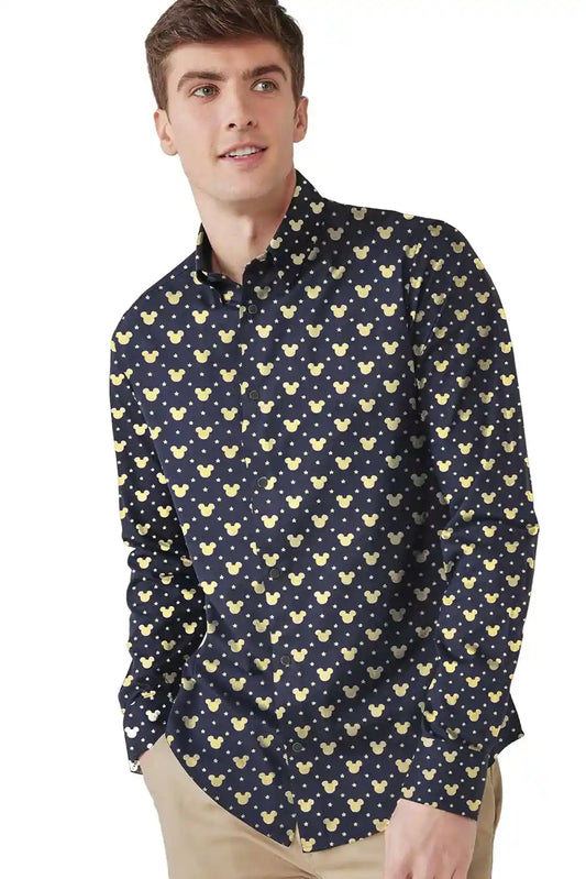 New Fashion Men's Star Printed Smart Fit Casual Shirt