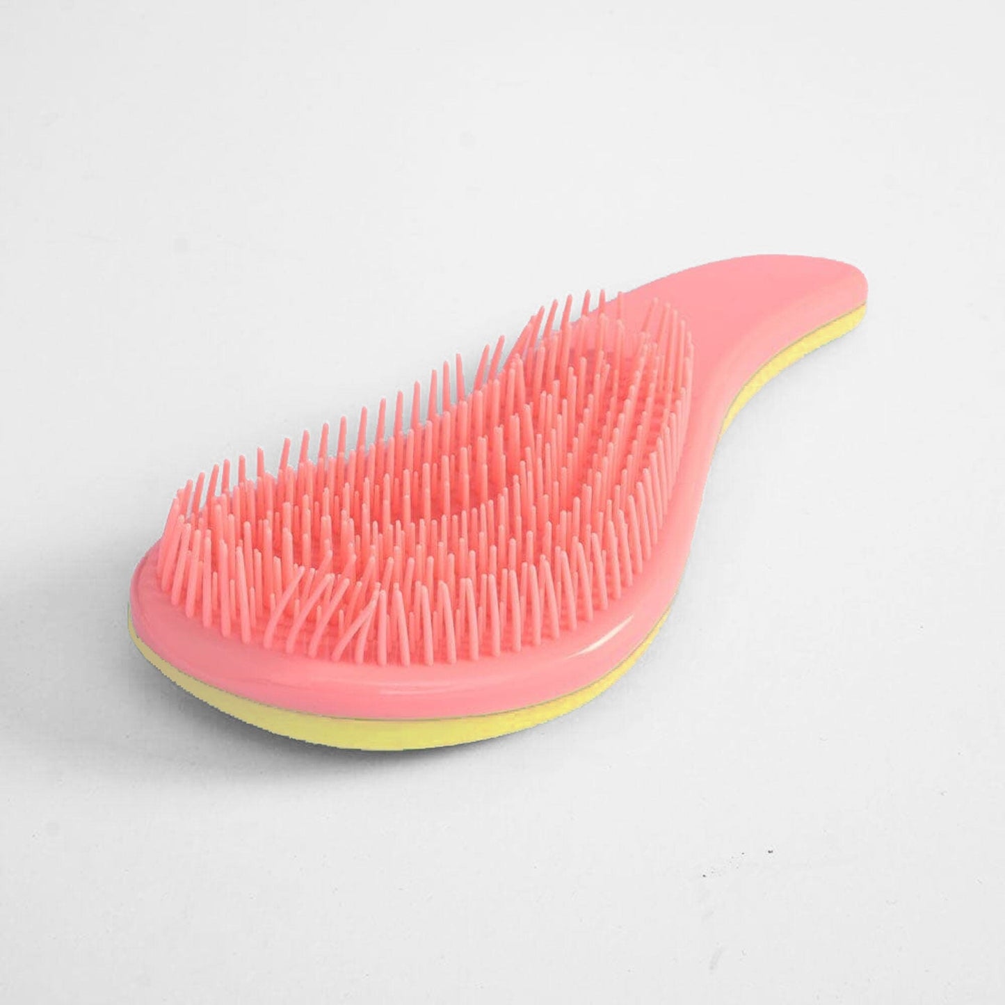 Magic Annecy Handle Tangles Free Hair Brush General Accessories SRL Yellow & Powder Pink 