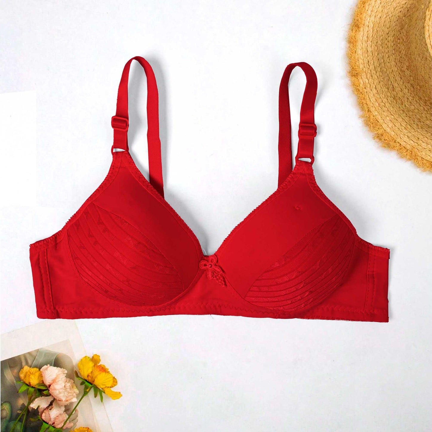 Vienna Women's Stretched Push Up Padded Bra Women's Lingerie RAM Red 30 
