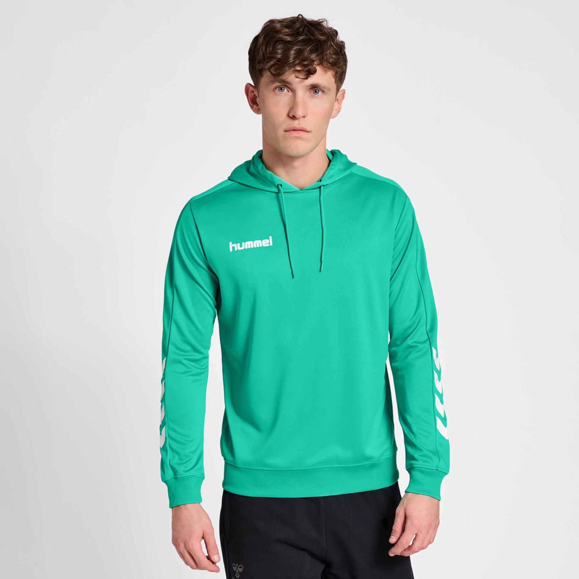 Hummel Men's Arrow Arms Activewear Windsor Pullover Hoodie Men's Jacket HAS Apparel Turquoise S 