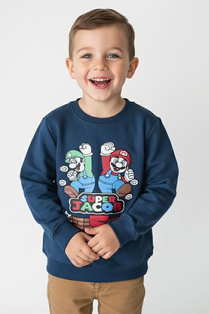 Minoti Boy's Mario Fleece Sweatshirt