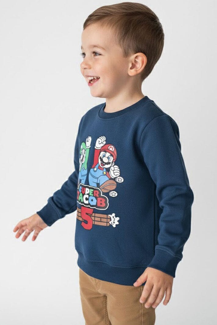 Minoti Boy's Mario Fleece Sweatshirt