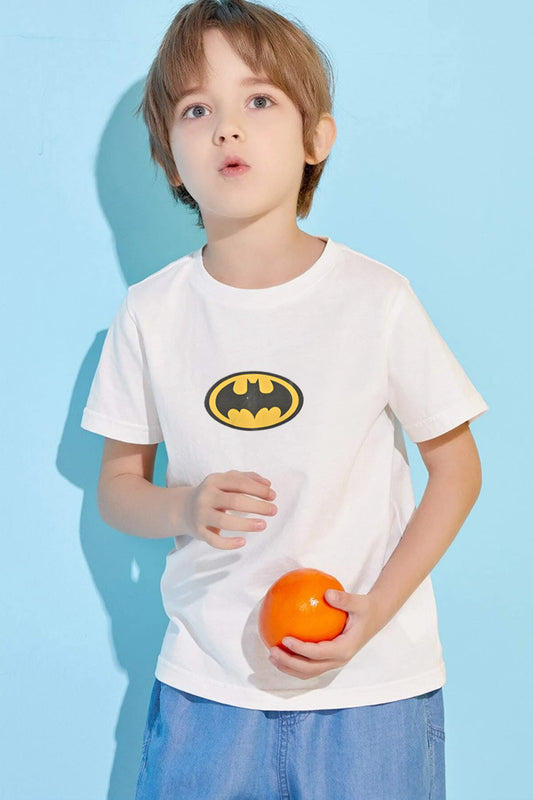 Polo Republica Boy's Batman Back Printed Tee Shirt