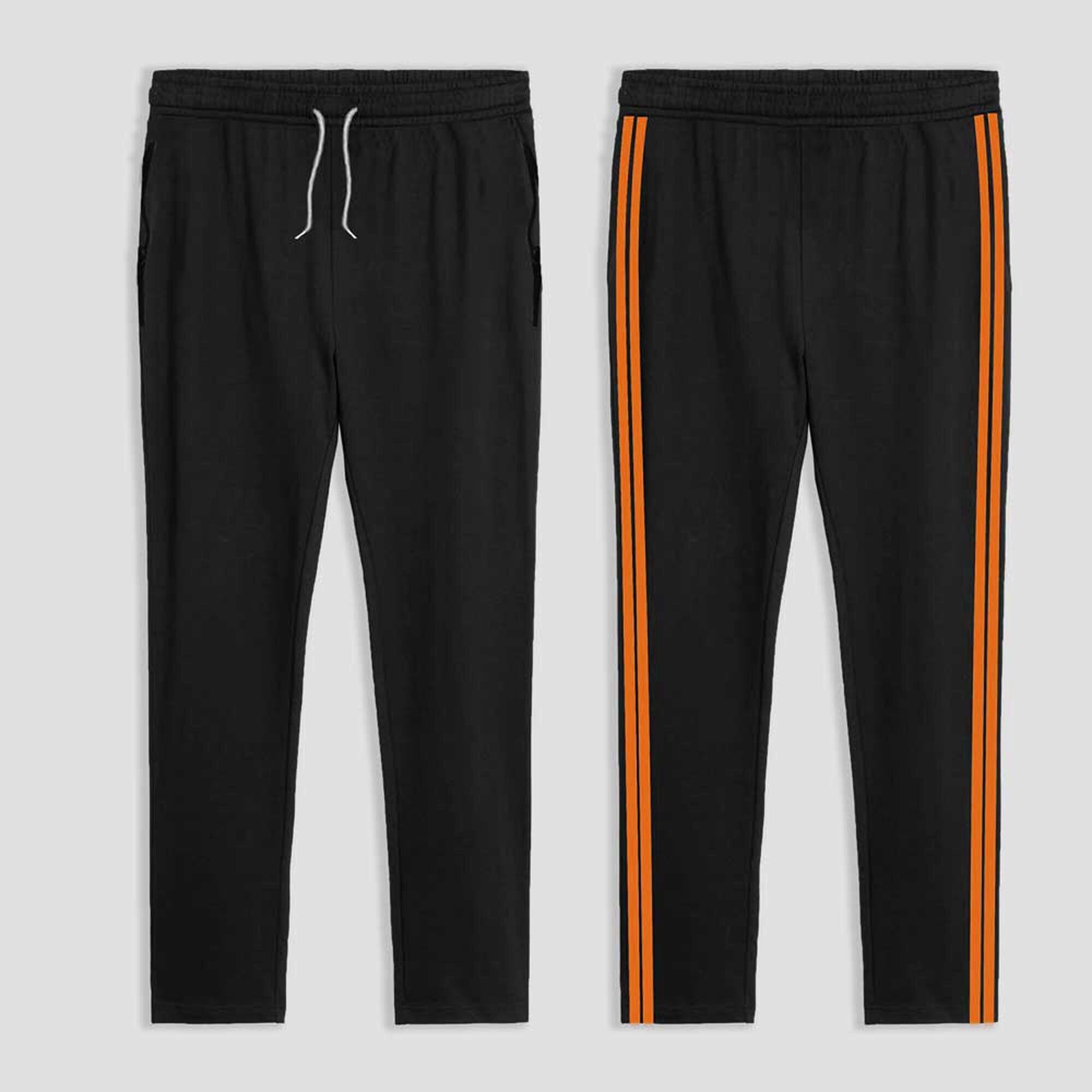 Poler Chitose Men's Super Soft Striped Trousers Black & Orange